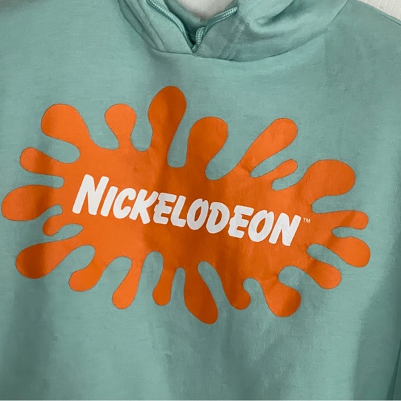 Nickelodeon 90's Retro Hoodie Mint Green Hey Arnold Cat Dog Rugrats Small - Picture 10 of 10